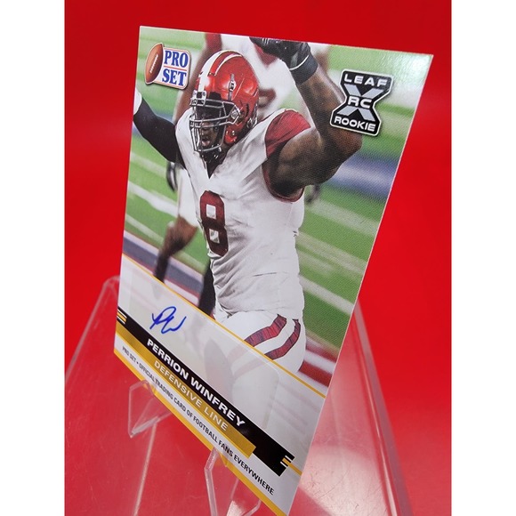 Perrion Winfrey 2022 Leaf Pro Set RC Yellow Auto Oklahoma Sooners Cleveland - Picture 5 of 7